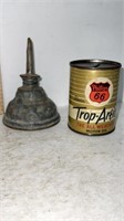 Vintage Phillips 66 Motor Oil & mini tin Oiler