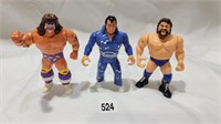3 1991 hasbro titan wrestling figures