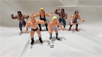 6 1990 galoob WCW wrestling figures