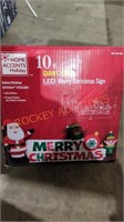 Home accents 10-ft giant size LED Merry Christmas