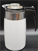 Vintage White Corning Ware Coffee Percolator