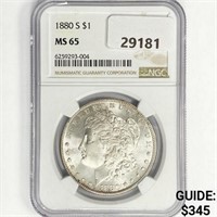 1880-S Morgan Silver Dollar NGC MS65