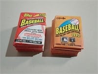 8pks 1991 Topps Baseball Cards & 7pks 1992 OPC
