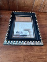 Rectangular gold framed mirror by Bombay Co.