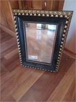 Rectangular gold framed mirror by Bombay Co.