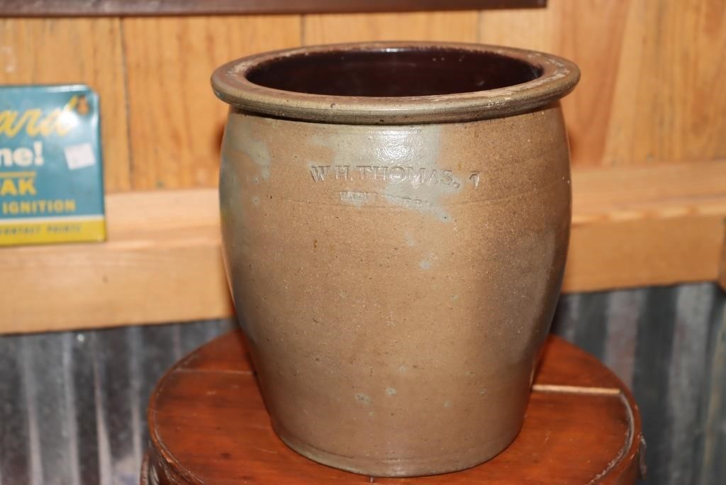 W H Thomas Huntington PA 1 gallon stoneware