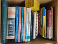 Lot of cook books.