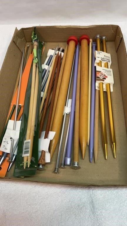 Large group of knitting needles