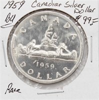 RARE 1959 Canadian Silver Dollar Coin
