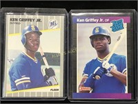 2-1989 KEN GRIFFEY JR ROOKIE CARDS