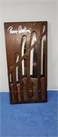 Vintage Pierre Santini 4 Piece Knife Set Wall