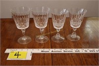 2 pairs crystal goblets