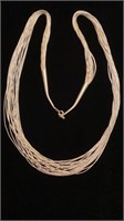 20 strand Sterling  liquid silver necklace