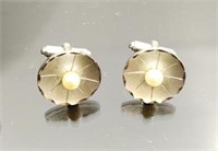 Vintage sterling silver pearl style cufflinks