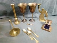 Beautiful Mostly Vintage Brass Style Lot Includes