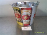 Lot of 8 Beer Round Galvanized Metal Pails