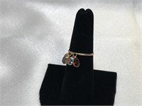 10k Yellow Gold Multi-stone Stack Ring