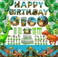 205pcs Dinosaur Party Supplies for 20 Guests Inclu