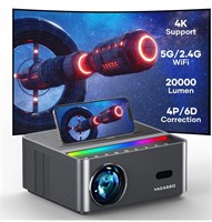 4K Projector with WiFi and Bluetooth, FHD  1080p