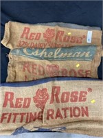 3 Red Rose Feed Bags