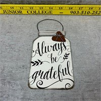 Wall Art, "Always be grateful"
