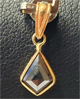 $1200 14K  Black Diamond(0.6ct) Pendant
