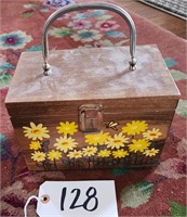 Caro-Nan Wood Box Painted Purse