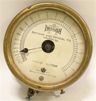Large Mcintosh Brass Milli-Amperemeter Type-D