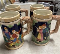 4pc beer steins