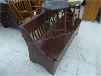 Wood bench - (chair - small table AS IS)