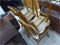 4 wood chairs