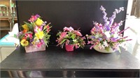 Flower Arrangement (3)
14 in. Tall, 10 in. Tall,