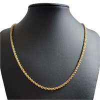 14kt Gold 21" Rope Twist Necklace *WOW