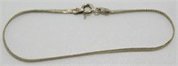 Vintage Sterling Silver Herringbone Bracelet -