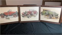 3) vintage car pictures