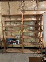 7 Tier Wood Storage Rack - 69 x 12 x 70