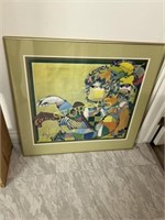 Signed Abstract Framed Art - 30 x 29