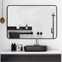 30"X48" Large Black Aluminum Mirror