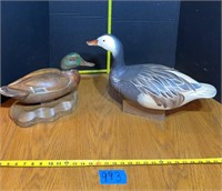 Wood duck decoys with stands