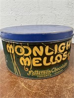 Vintage 10.5" Moonlight Mellos Chocolate Tin