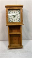 Wall mount clock with shelves