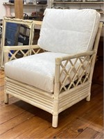 Worlds Away Auburn Coastal White Upholstered