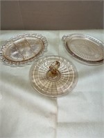 PINK DEPRESSION GLASS LOT - SEE ALL PHOTOS