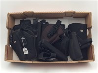 Lot of 13 Various Soft Gun Holsters