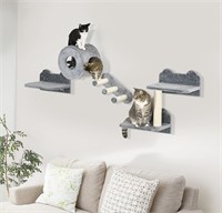$55 PawHut Cat Wall Shelves, 4 Pcs Cat Wall