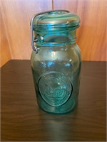 "Ball" Blue/Green Canning Jar "Bicentennial"