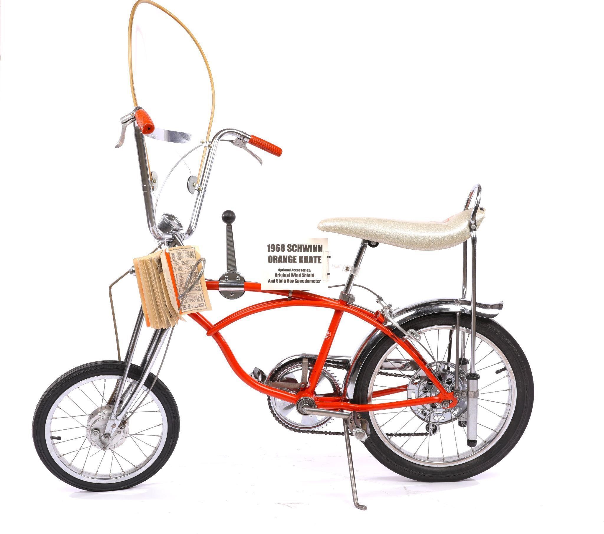1968 SCHWINN Orange Krate Bicycle w/ Windshield