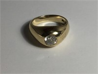 14KT GOLD DIAMOND RING w HALLMARK D-B  SZ 6.5