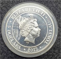 1 Oz. 999 Silver 2022 $5 Goddess Europa BU