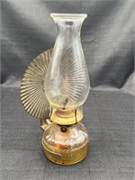 Vintage Eagle Glass Oil Lamp W/Reflector